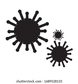 
Coronavirus 2019-nCoV type icon. Vector virus icon. black against an isolated white background