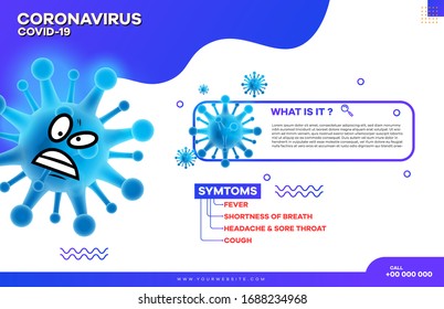 Coronavirus 2020, COVID-19 para elementos de plantilla infográficos. Iconos De Celdas De Virus Con Texto. Icono de signo de virus Corona. Abreviatura COVID-19 NCOV-2019 para el virus Corona.