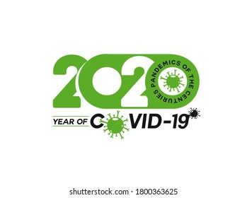 Coronavirus 2020 Pandemics of centuries. Vector Illustration.