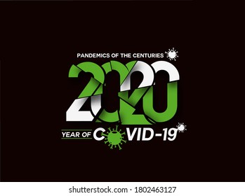 Coronavirus 2020 Pandemien von Jahrhunderten. Vektorgrafik.