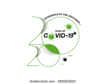 Coronavirus 2020 Pandemics of centuries. Vector Illustration.