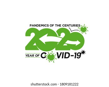 Coronavirus 2020 Pandemics of centuries. Vector Illustration.