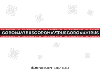 coronavirus 2020 vector stop orange ribbons