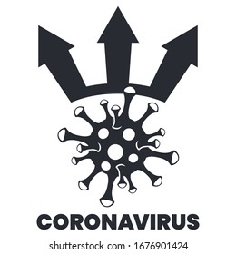 Coronavirus 2020. Wuhan virus disease. Pandemic, quarantine. Infographics, logo, and symbol.