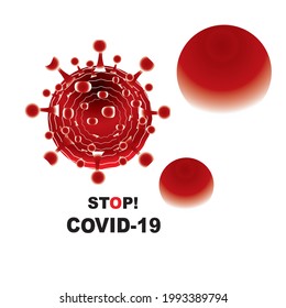 Coronavirus 3D Design Illustration background