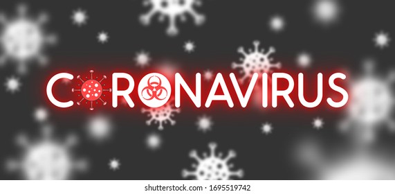 Coronavirus Abstract Background. COVID-19 NCOV-2019 Virus Cell. Coronavirus COrona Virus COVID-19 2019-NCOV. Pandemic Virus Wuhan Pneumonia. Blurred Effect Vector Illustration Eps10