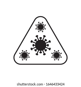 coronavirus alert icon isolated on white background