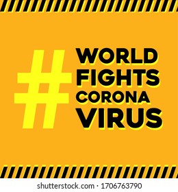 Coronavirus alert poster. World fights coronavirus - Vector