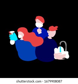 Illustration Coronavirus Covid-19 zur Vektorillustration des Virus Awareness Quarantine 