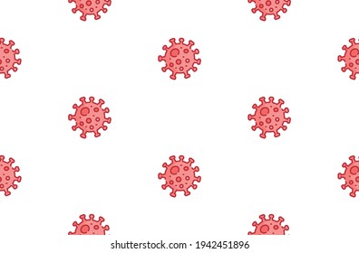 Coronavirus bacillus. Seamless texture for print.