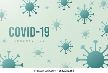 Coronavirus background (2019-nCoV) Wuhan Virus Disease. COVID-19. Flat Design. Vector Illustration 