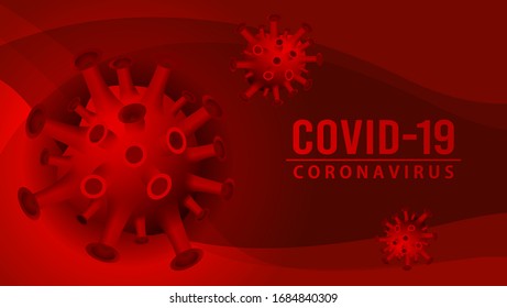 coronavirus background color gradation red vector design template