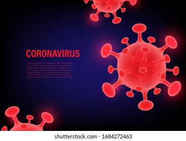 Diseño de fondo Coronavirus, ilustración vectorial. Concepto mundial de crisis pandémica Covid-19.