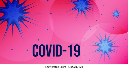 Coronavirus background, great design for any purposes. Stop pandemic. Medical poster. Banner template. Healthcare vector concept. Abstract template with blue virus background on light background