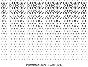 Coronavirus background halftone. Modern vector illustration. Covid-19 outbreak concept. Monochrome black and white geometric pattern. Graphic design geometric shape. Banner background.