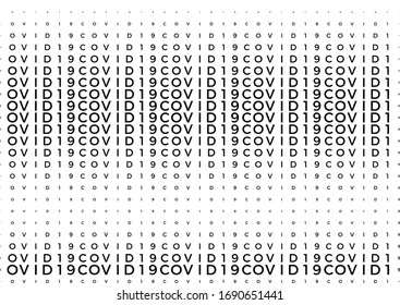 Coronavirus background halftone. Modern vector illustration. Covid-19 outbreak concept. Monochrome black and white geometric pattern. Graphic design geometric shape.