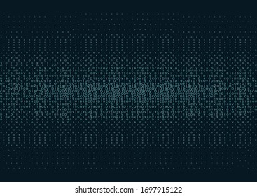 Coronavirus background halftone. Modern vector illustration. Covid-19 outbreak concept. Monochrome black and white geometric pattern. Graphic design geometric shape. Banner background.