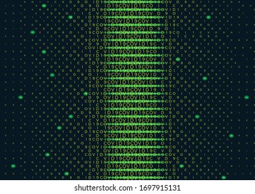 Coronavirus background halftone. Modern vector illustration. Covid-19 outbreak concept. Monochrome black and white geometric pattern. Graphic design geometric shape. Banner background.