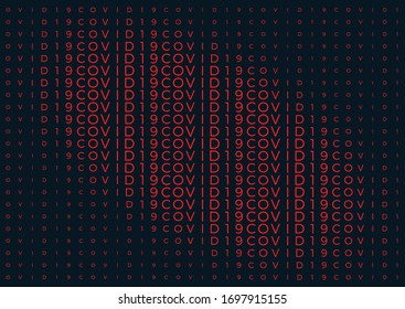Coronavirus background halftone. Modern vector illustration. Covid-19 outbreak concept. Monochrome black and white geometric pattern. Graphic design geometric shape. Banner background.