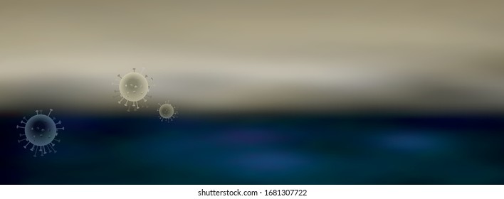 Coronavirus!  Background image illustration COV 2019