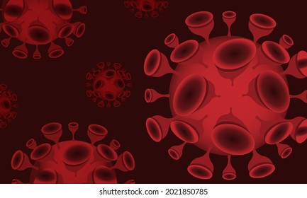 Coronavirus background. Molecule covid-19. Vector illustration.	