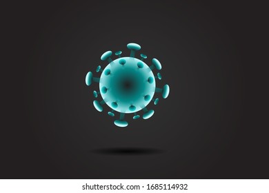 Coronavirus background vector design. Poster coronavirus icon and text design