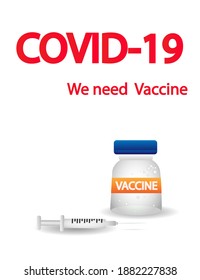 coronavirus background and vector picture and poster vaccine