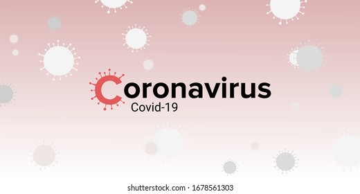 
Coronavirus. Backgrounds for the website. Coronavirus logo on a large banner.  Background for the design of information about the coronavirus.