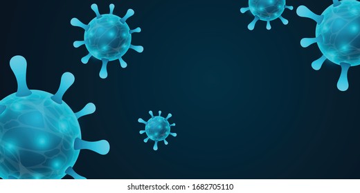 Coronavirus Bacteria Cell Design, 2019-nCoV Infection Concept Is a dangerous cell