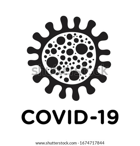 Coronavirus bacteria cell icon 2019 COVID-19 invection from Wuhan, China