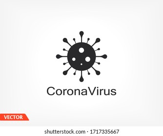 Coronavirus Bacteria Cell Icon, 2019-2020 nCoV Novel Coronavirus Bacteria. No Infection and Stop Coronavirus Concepts. Dangerous Coronavirus Cell . Isolated Vector Icon 10 EPS
