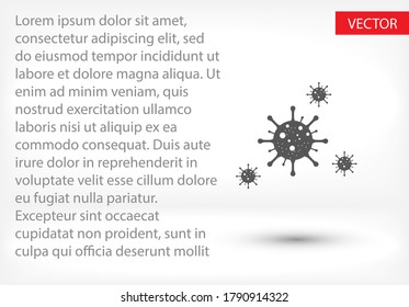 Coronavirus Bacteria Cell Icon, 2019-2020 nCoV Novel Coronavirus Bacteria. No Infection and Stop Coronavirus Concepts. Dangerous Coronavirus Cell . Isolated Vector Icon 10 EPS