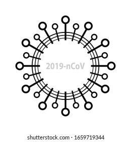 Coronavirus Bacteria Cell Icon, 2019-nCoV Novel Coronavirus Bacteria. No Infection and Stop Coronavirus Concepts. Dangerous Coronavirus Cell in China, Wuhan