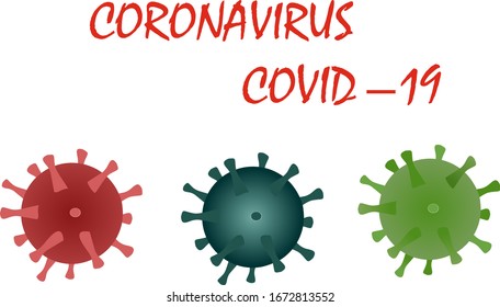 Coronavirus Bacteria Cell Icon, 2019-nCoV Novel Coronavirus Bacteria.