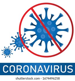 Icono de la célula del coronavirus, 2019-nCoV Novel Coronavirus bacterias. Detener los conceptos de la pandemia del Coronavirus. Célula peligrosa del Coronavirus en China, Wuhan. Icono de vector aislado