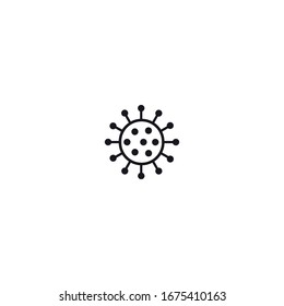 Coronavirus Bacteria Cell Icon, 2019-nCoV Novel Coronavirus Bacteria. No Infection and Stop Coronavirus Concepts.