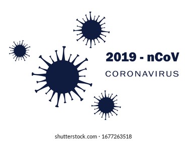 Coronavirus Bacteria Cell Icon, 2019-nCoV Novel Coronavirus Bacteria. No Infection and Stop Coronavirus Concepts. Dangerous Coronavirus Cell in China, Wuhan. Isolated Vector Icon