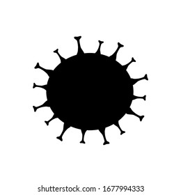 Coronavirus Bacteria Cell Icon, 2019-nCoV Novel Coronavirus Bacteria. Corona virus simple icon covid-19. Vector illustration image. isolated on white background.