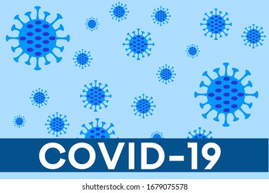 Coronavirus Bacteria Cell Icon, 2019-nCoV Novel Coronavirus Bacteria. Pandemic Concepts Stop Coronavirus  Dangerous Coronavirus Cell in China, Wuhan. Background Social Media Web Banner