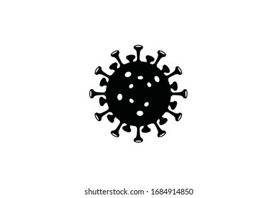 Coronavirus Bacteria Cell Icon, 2019-nCoV Novel Coronavirus Bacteria. No Infection and Stop Coronavirus Concepts. Dangerous Coronavirus Cell in China, Wuhan. Isolated Vector Icon