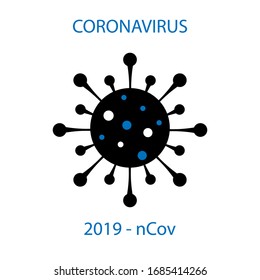 Coronavirus Bacteria Cell Icon, 2019-nCoV. Vector EPS 10