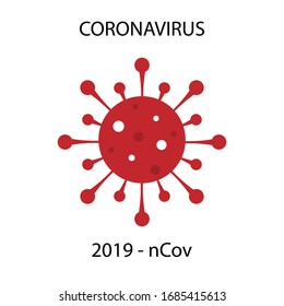Coronavirus Bacteria Cell Icon, 2019-nCoV. Vector EPS 10