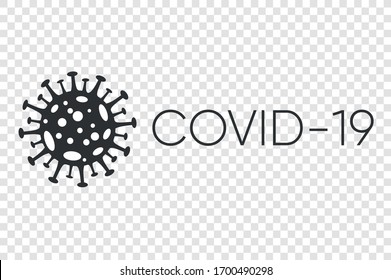 Coronavirus Bacteria Cell Icon, 2019-nCoV Novel Coronavirus Bacteria. No Infection and Stop Coronavirus Concepts Dangerous Coronavirus Cell in China, Wuhan. transparent background Isolated Vector Icon