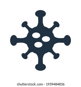 Coronavirus Bacteria Cell Icon, 2019-nCoV, Covid-2019, Covid-19 Novel Coronavirus Bacteria. No Infection and Stop Coronavirus Concepts. Dangerous Coronavirus Cell. Isolated Vector Icon