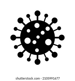 Coronavirus Bacteria Cell Icon, 2019-nCoV, Covid-2019, Covid-19 Novel Coronavirus Bacteria. No Infection and Stop Coronavirus Concepts. Dangerous Coronavirus Cell in China, Wuhan. Isolated Vector 