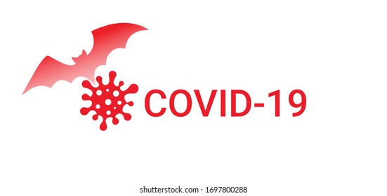 Coronavirus Bacteria Cell Icon, Bat icon, 2019-nCoV Novel Coronavirus Bacteria. No Infection and Stop Coronavirus. 