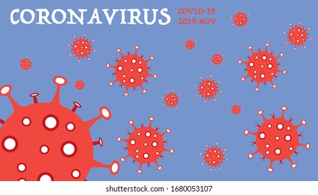 Coronavirus Bacteria Cell Icon. Corona virus -2019-nCoV. Vector illustration.