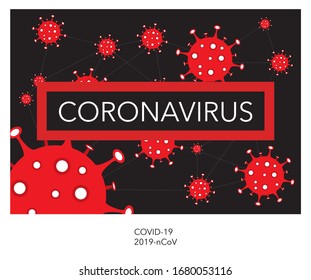 Coronavirus Bacteria Cell Icon. Corona virus -2019-nCoV. Vector illustration.