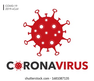 Coronavirus Bacteria Cell Icon. COVID-19. Corona virus -2019-nCoV. Vector illustration.