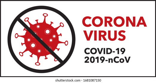 Coronavirus Bacteria Cell Icon. COVID-19. Corona virus -2019-nCoV. Vector illustration.